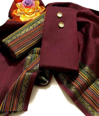 Susi Plain with Zari Patti & Jacquard Tarzari